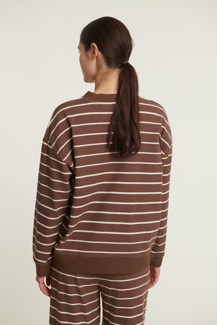 Basic Apparel Anneli Oversized LS Sweat T-shirts 764 Carafe / Birch